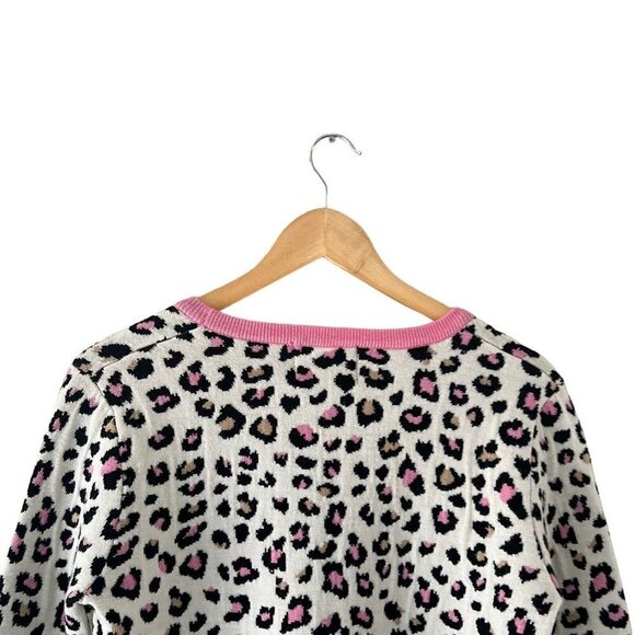 Markus Lupfer Natalie Leopard Pink Sweater Jumper Sz Small 100% Merino Wool $420 - Picture 7 of 14